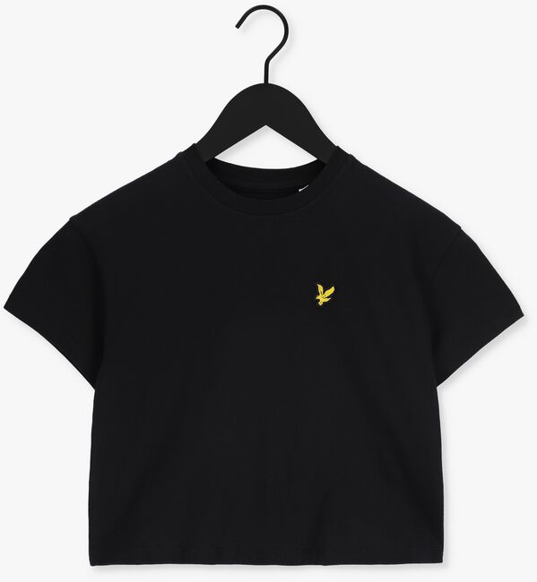 Schwarze LYLE & SCOTT T-shirt CROPPED T-SHIRT - large