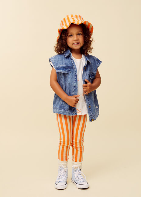 Orangene Sproet & Sprout Legging LEGGING SMALL STRIPES - large