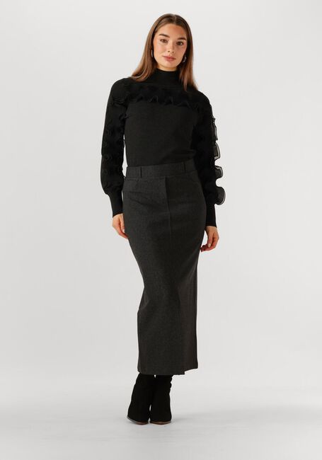 Dunkelgrau JANSEN AMSTERDAM Maxirock GEORGIE ROK HVM 683 SLIT AT FRONT - large