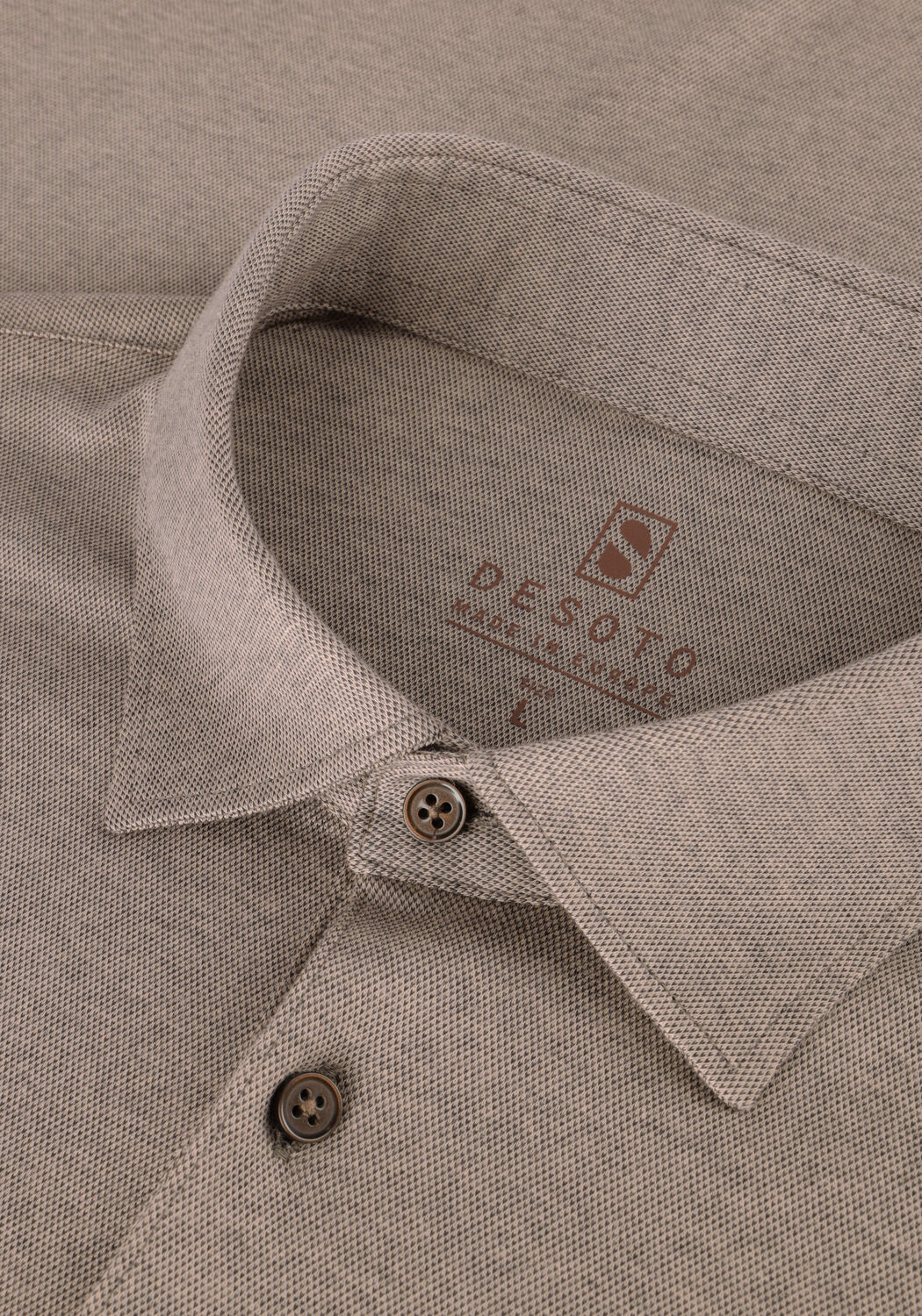 Braune DESOTO Polo-Shirt CASUAL POLO KENT 1/1 - large