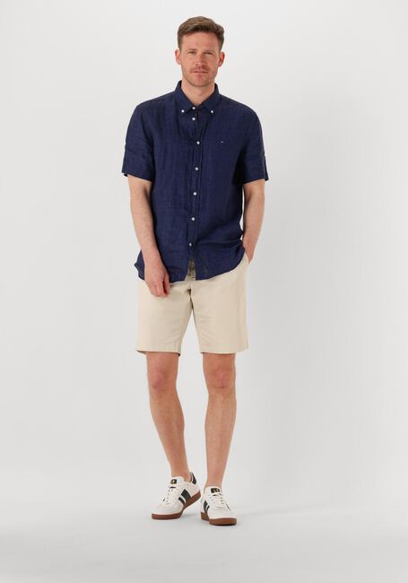 Dunkelblau TOMMY HILFIGER Casual-Oberhemd PIGMENT DYED LINEN RF SHIRT S/S - large