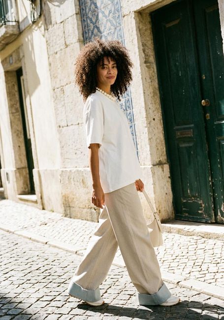 Beige ELEH Wide jeans SS260038 - large