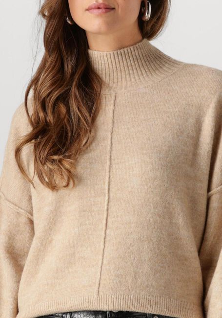 Beige Y.A.S. Pullover YASBALIS LS HIGH NECK KNIT - large