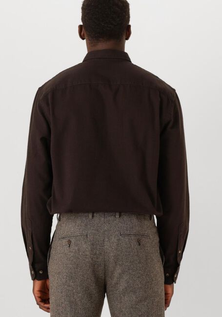 Braune SELECTED MEN Casual-Oberhemd SLHREGNOAG MIX BDWN LS SHIRT CAMP - large