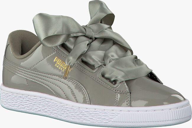 Taupe PUMA Sneaker BASKET HEART PATENT - large
