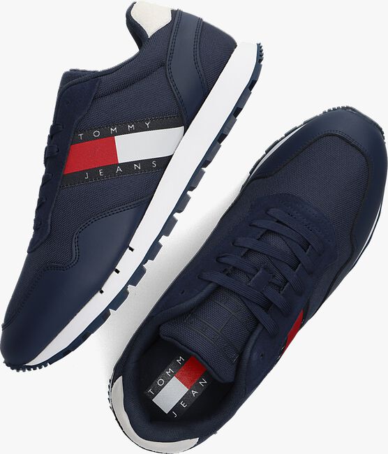 Blaue TOMMY JEANS Sneaker low RETRO LEATHER - large