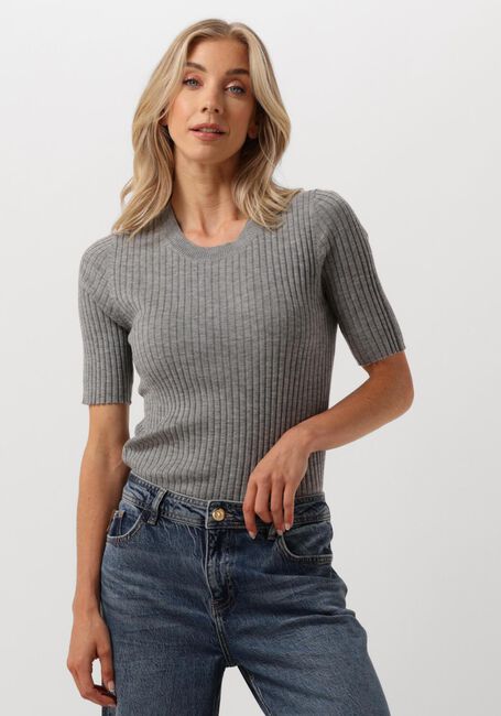 Graue MOS MOSH T-shirt RELENA RIB SS CREW NECK KNIT - large