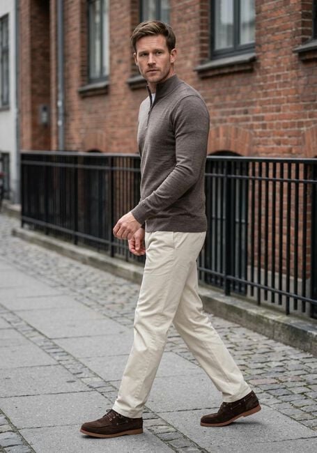 Braune STEFANO LAURAN Pullover HALF ZIP ANDERS - large
