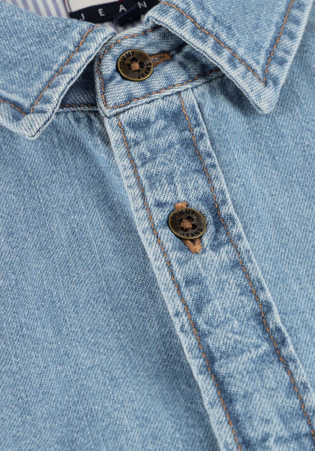 Blaue TOMMY JEANS Casual-Oberhemd LS REGULAR DENIM SHIRT EXT - large