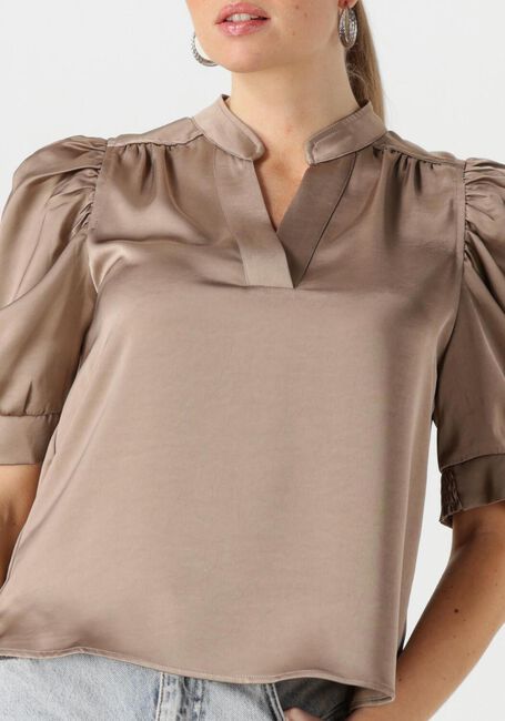 Taupe NEO NOIR Blusen ROELLA HEAVY SATEEN BLOUSE - large