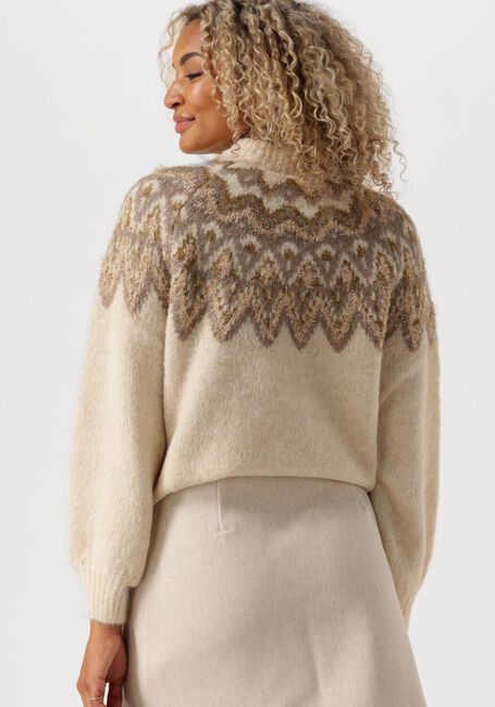 Beige Y.A.S. Pullover YASELA LS SHIMMER KNIT PULLOVER - large