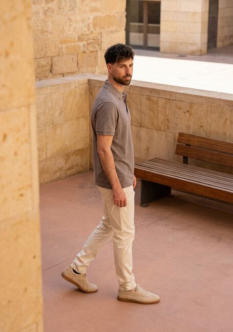 Braune PROFUOMO Polo-Shirt POLO SS BASIS PIQUE - large
