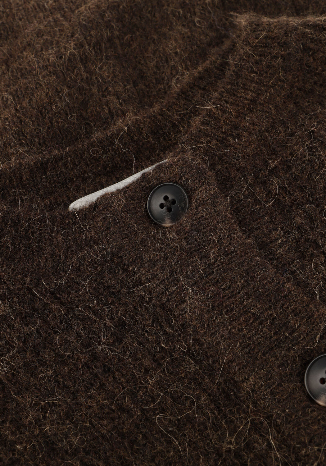 Braune SELECTED WOMEN Strickjacke SLFLULU LS KNIT SHORT CARDIGAN - large