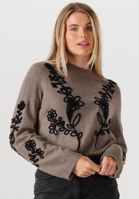 Taupe OBJECT Pullover OBJLANEY RUBIN LS PULLOVER NOOS - large