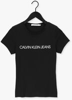 Schwarze CALVIN KLEIN T-shirt CORE INSTIT LOGO SLIM FIT TEE