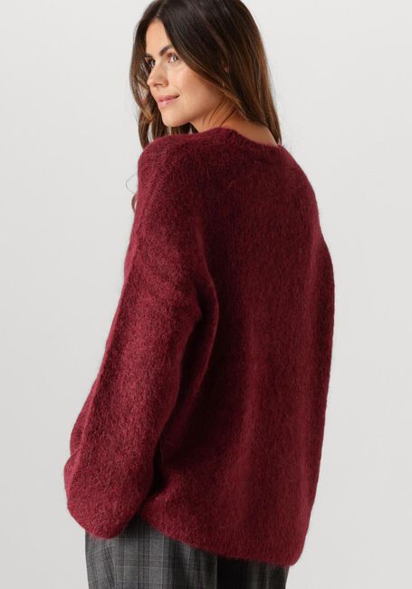 Bordeaux SELECTED FEMME Pullover SLFGABELLA LS KNIT O-NECK CAMP - large