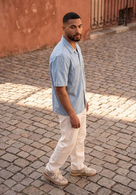 Hellblau SELECTED MEN Casual-Oberhemd SLHRLXCARLO DENIM SS SHIRT  RESORT - large
