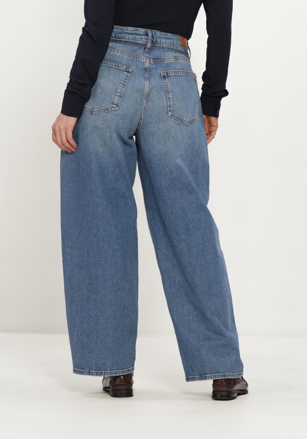 Hellblau STUDIO ANNELOES Weite Hose Babet denim trousers - large