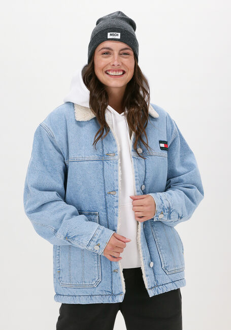 Hellblau TOMMY JEANS Jeansjacke WORKER SHERPA JCKT BE715 SVLBR - large