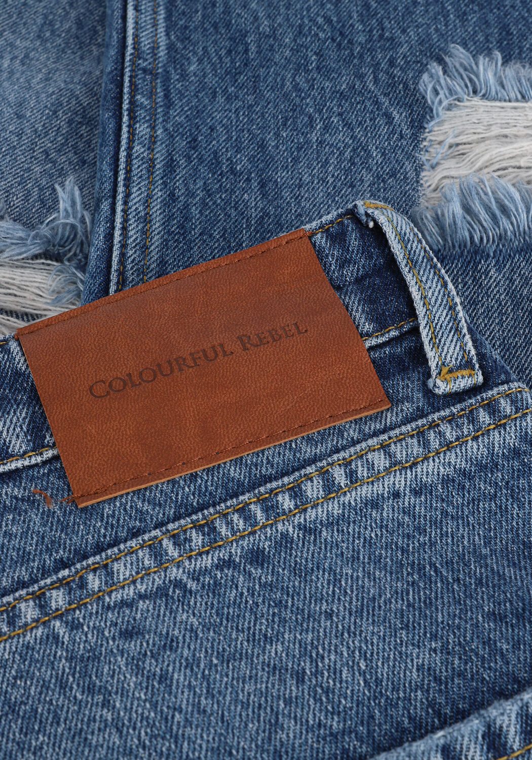 Blaue COLOURFUL REBEL Wide jeans GAIA HIGH RISE WIDE LEG DENIM PANTS - large