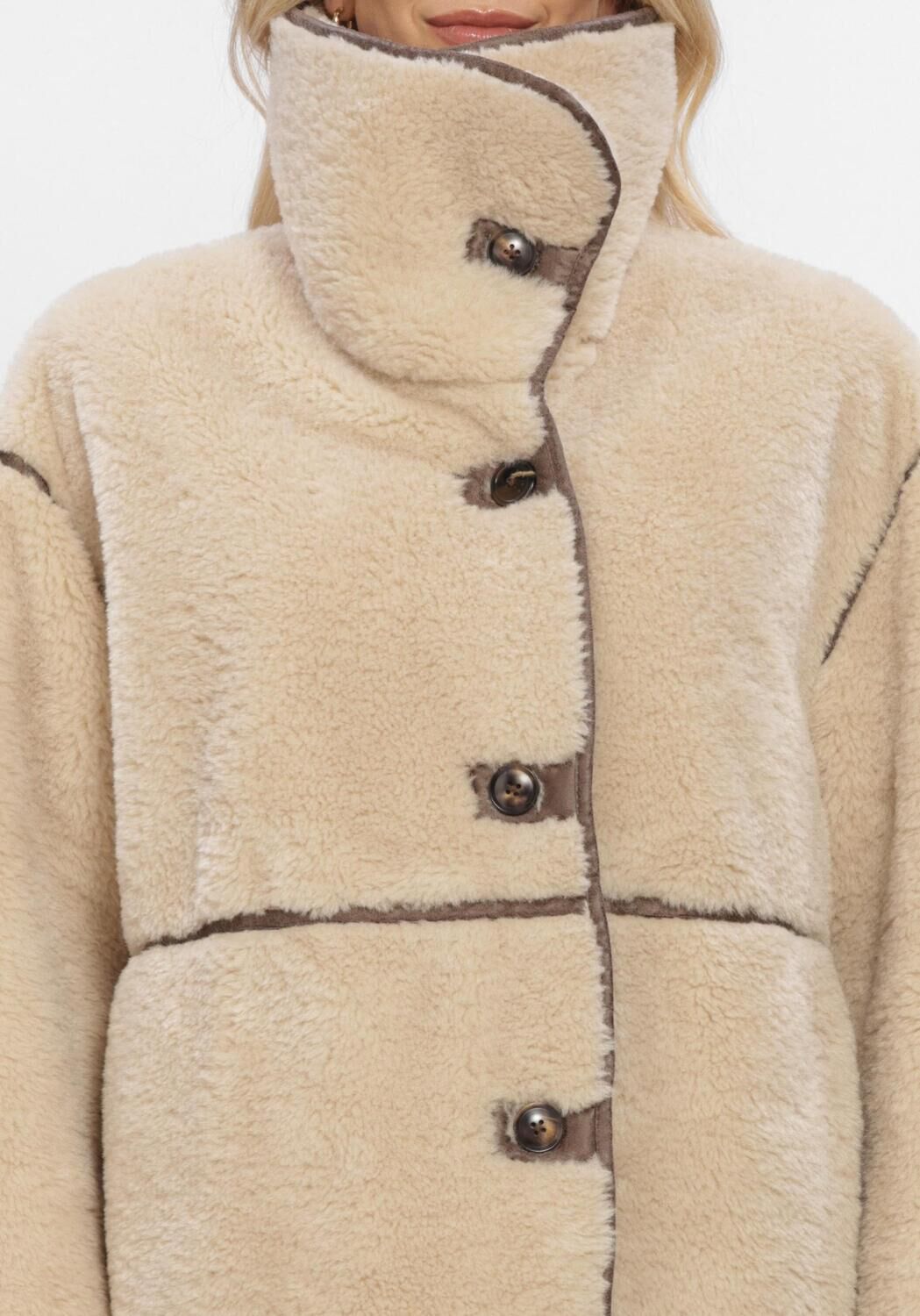 Beige WITHBLACK Teddy-Jacke WBLDAJANA PILE COAT - large