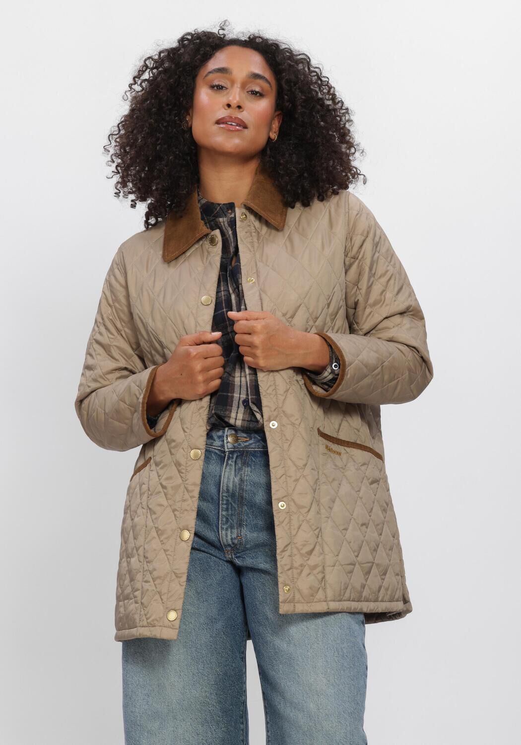 Beige BARBOUR Wattierte Jack ICONS MODERN LIDDESDALE QUILTED JACKET - large
