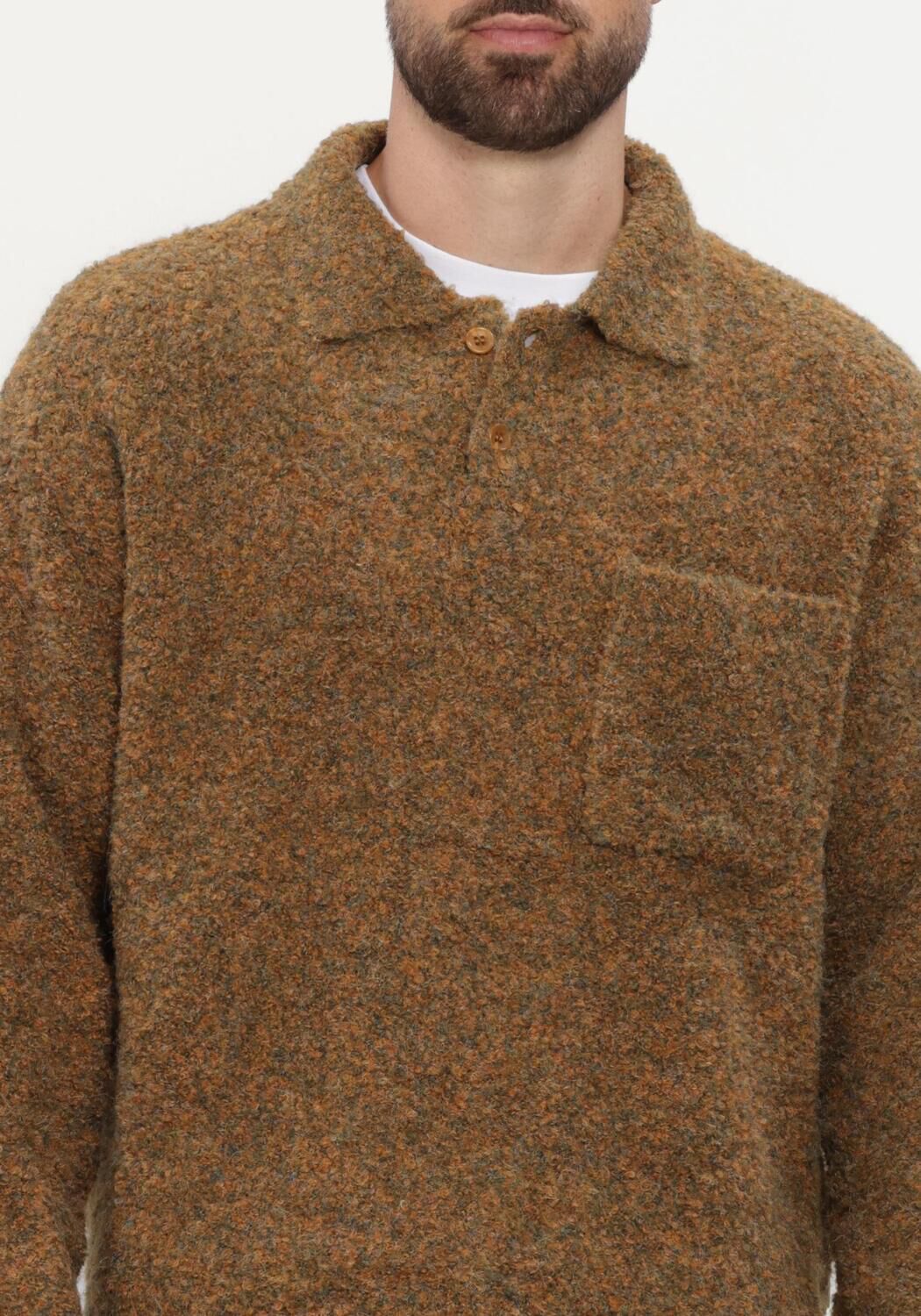 Braune WOODBIRD Polo-Shirt WBDOM LOOP POLO - large
