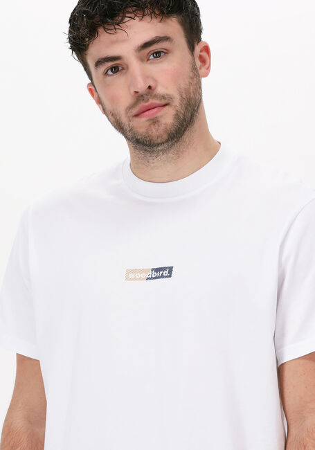 Weiße WOODBIRD T-shirt TROPE SPLIT TEE - large
