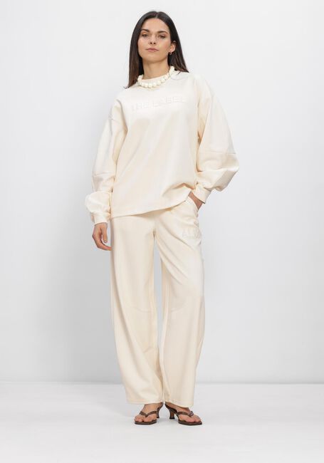 Creme ALIX THE LABEL Sweatshirt LADIES KNITTED BALLOON SLEEVE SWEATER - large