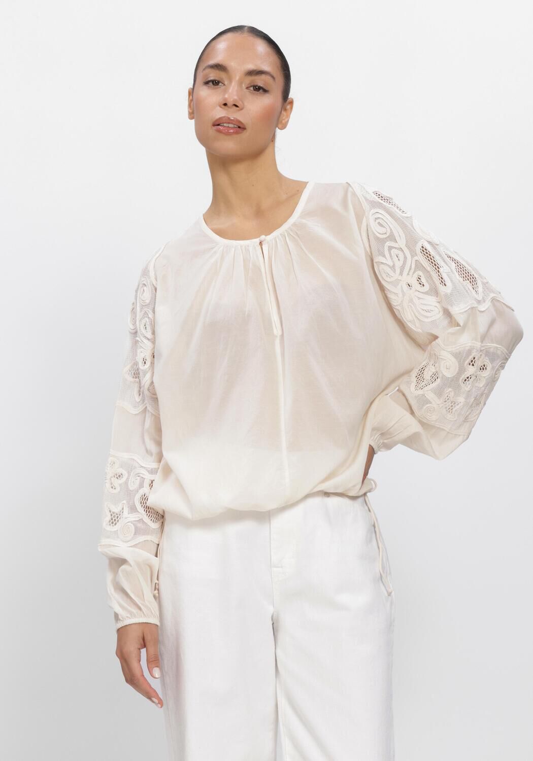 Nicht-gerade weiss DANTE6 Blusen ULALA EMBROIDERED BLOUSE - large