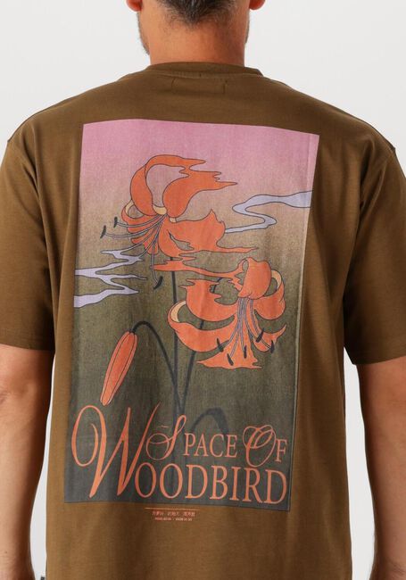 Braune WOODBIRD T-shirt WBBAINE FLOWER TEE - large