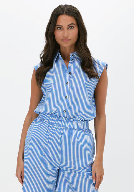 Blaue OBJECT Blusen ALVA S/L SHIRT - large