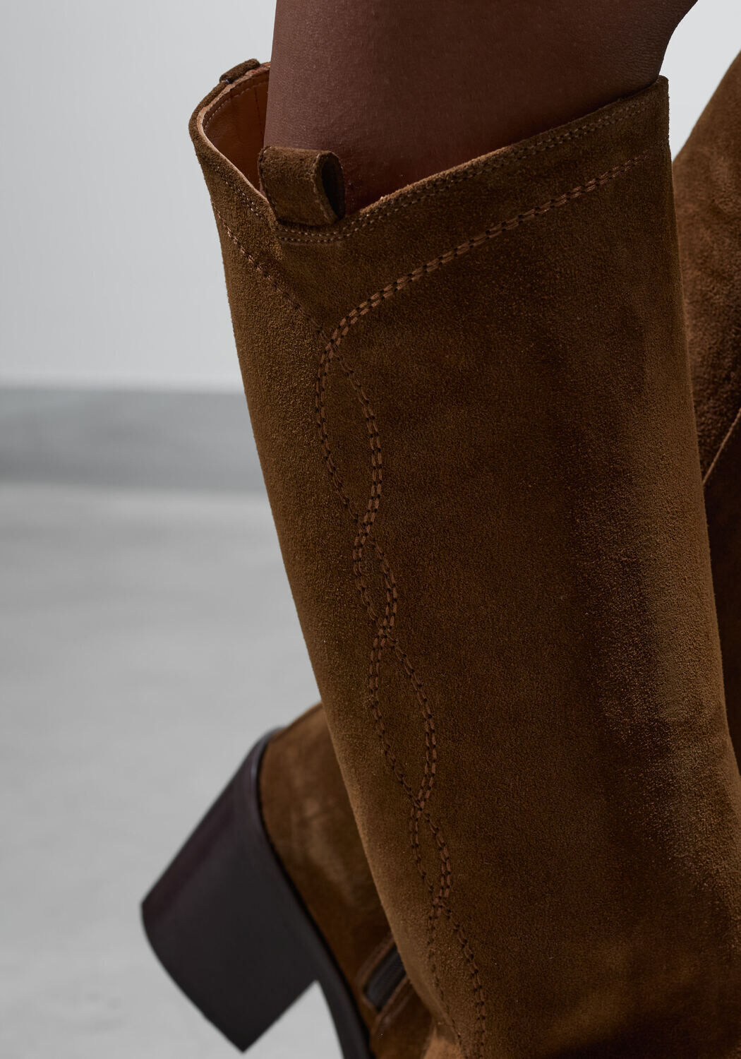 Cognacfarbene STEFANO LAURAN Hohe Stiefel B5631 - large