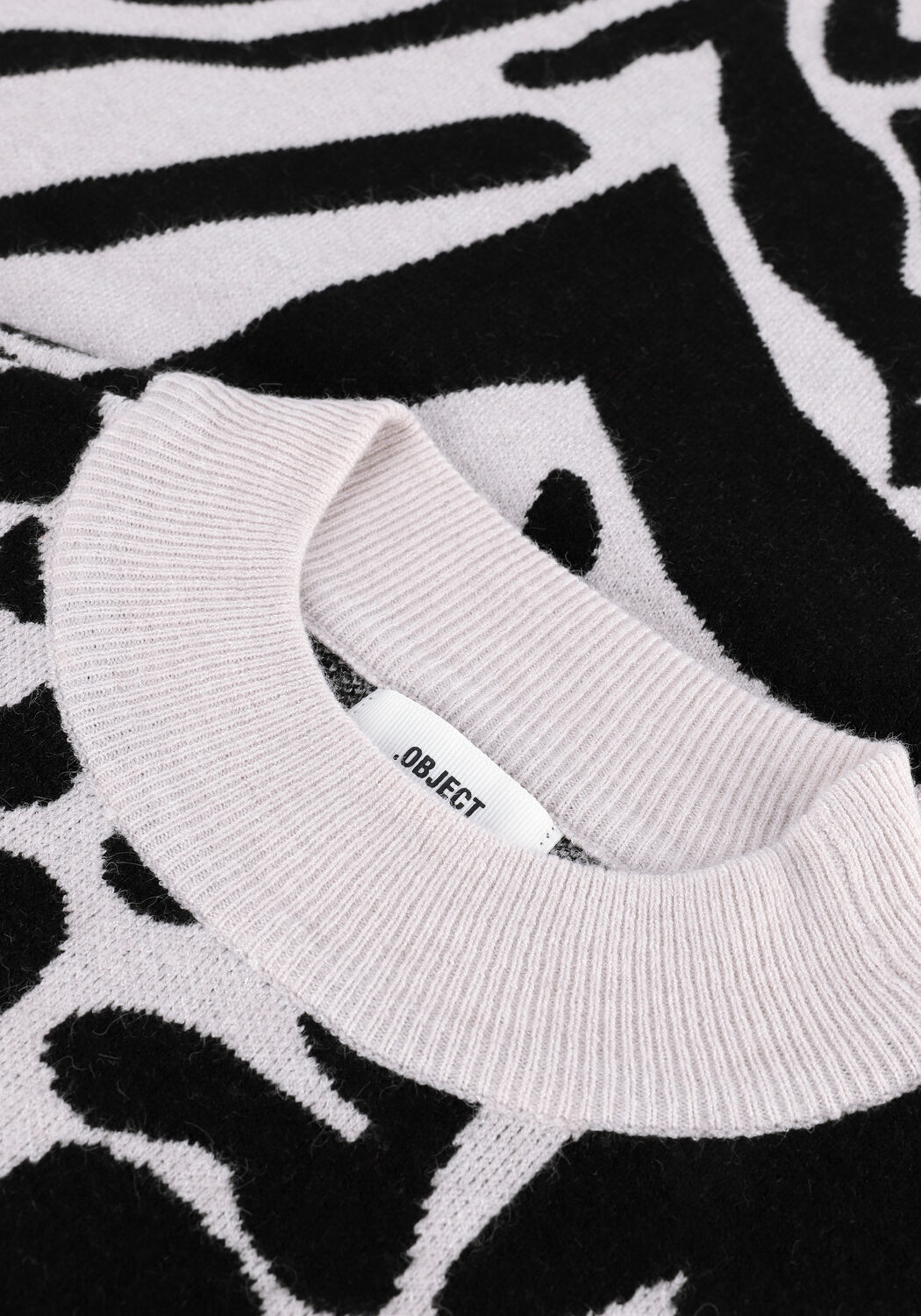 Hellgrau OBJECT Minikleid THESS L/S JACQUARD KNIT DRESS - large