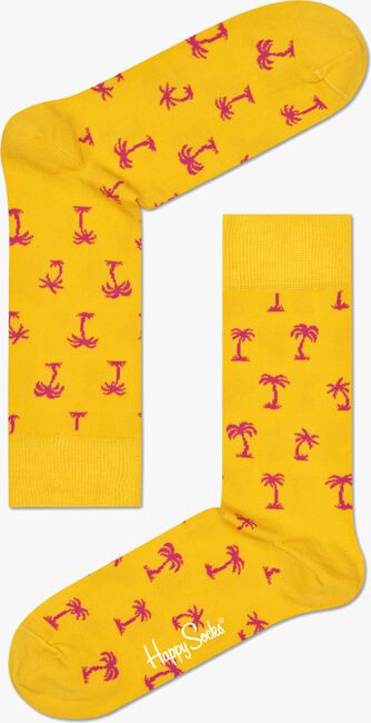 Gelbe HAPPY SOCKS Socken PALM BEACH - large