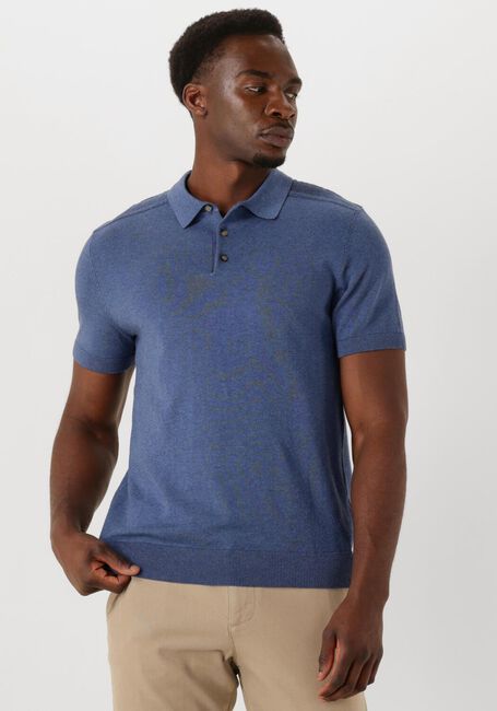 Dunkelblau SELECTED HOMME Polo-Shirt SLHBERG SS KNIT POLO NOOS - large