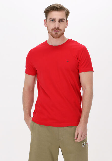 Rote TOMMY HILFIGER T-shirt STRETCH EXTRA SLIM FIT TEE - large
