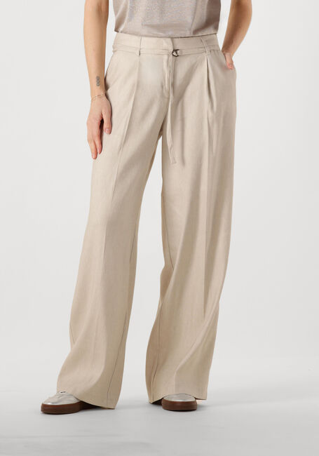 Beige SUMMUM Hose TROUSERS WIDE LINEN BLEND TWILL - large