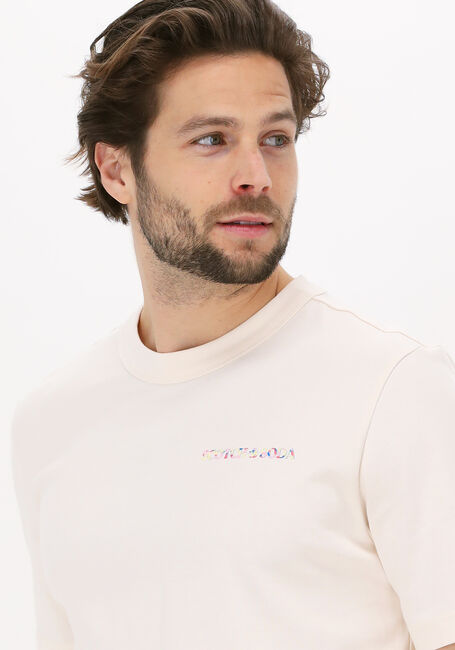 Beige SCOTCH & SODA T-shirt JERSEY LOGO TEE IN ORGANIC COTTON - large