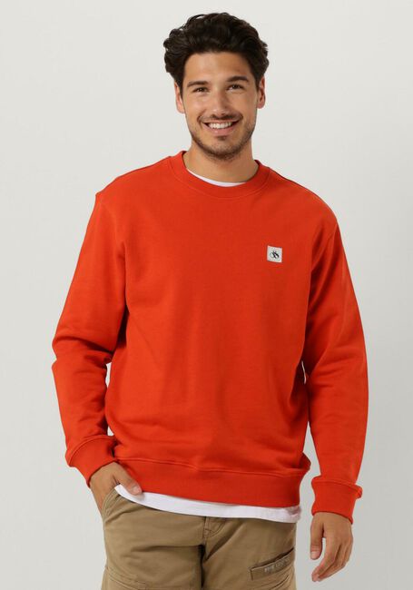 Rote SCOTCH & SODA Pullover ESSENTIALS LOGO BADGE CREW NECK SWEAT - large