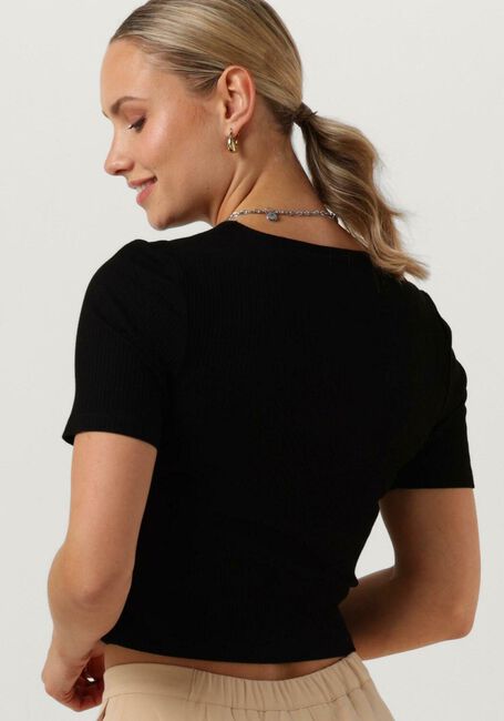 Schwarze ANOTHER LABEL Top ELYNE T-SHIRT S/S - large