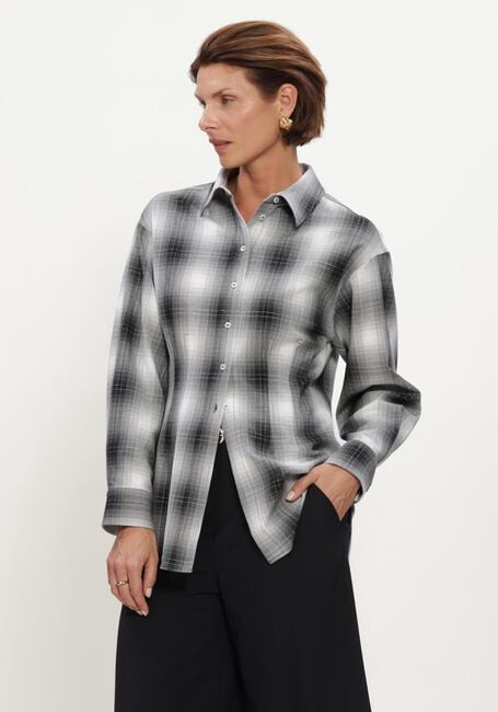 Graue STUDIO ANNELOES Blusen Tally check blouse - large