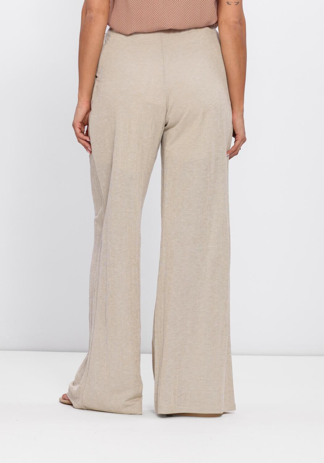 Khaki SUMMUM Hosen TROUSER LINEN LOOK - large