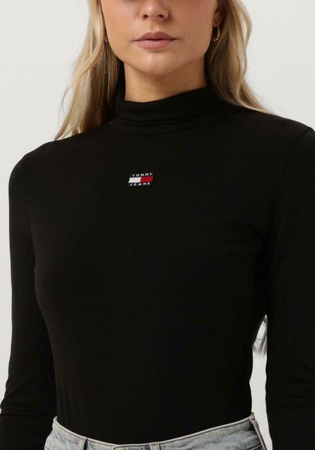 Schwarze TOMMY JEANS Rollkragenpullover TJW SLIM BADGE TURTLENECK - large