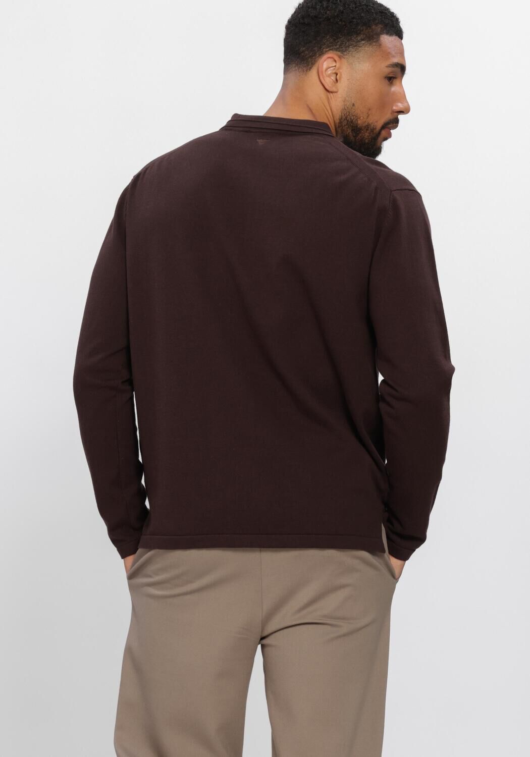 Braune PURE PATH Polo-Shirt LIGHT WEIGHT KNIT - large