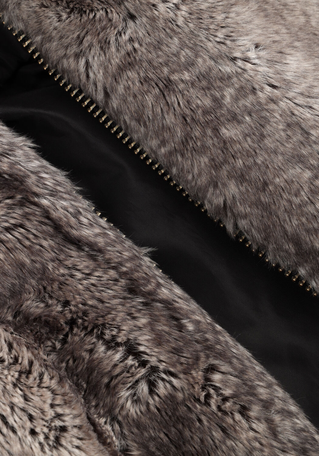 Graue EST'SEVEN Fake-Fur-Jack KINSKI WILD JACKET - large