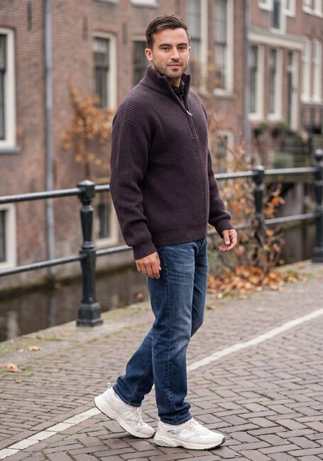 Braune BUTCHER OF BLUE Pullover MARKET HALF ZIP - large