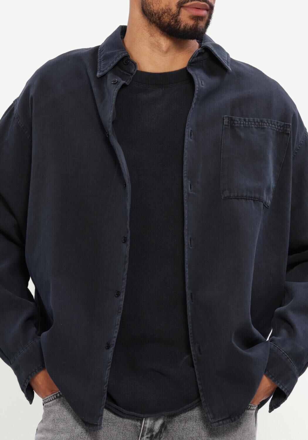 Dunkelgrau AMERICAN VINTAGE Overshirt LYCAZ OVERSHIRT - large