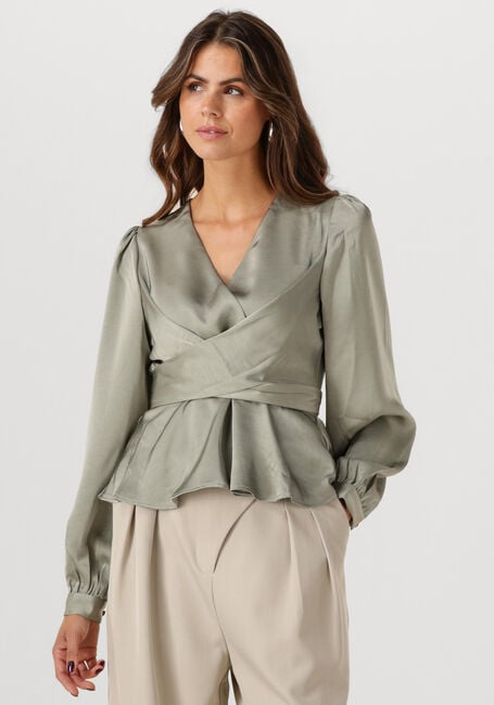 Grüne NEO NOIR Blusen RISTA HEAVY SATEEN BLOUSE - large