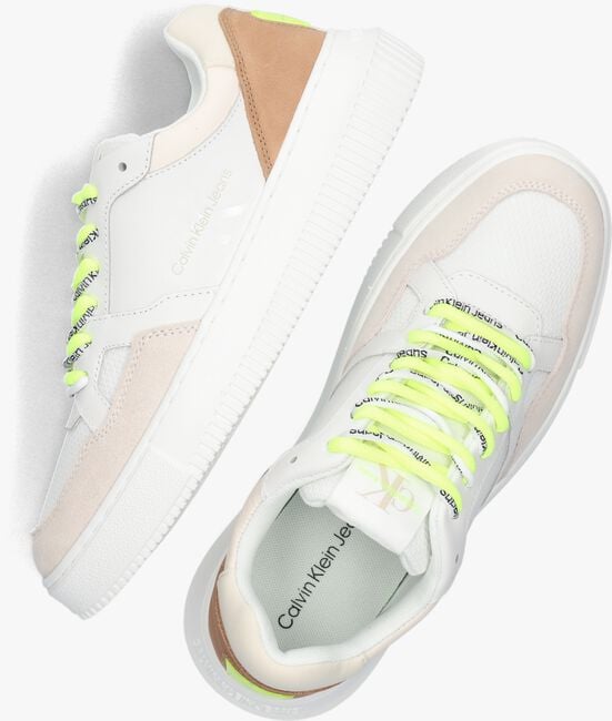Weiße CALVIN KLEIN Sneaker low CHUNKY CUPSOLE FLUO CONTRAST - large